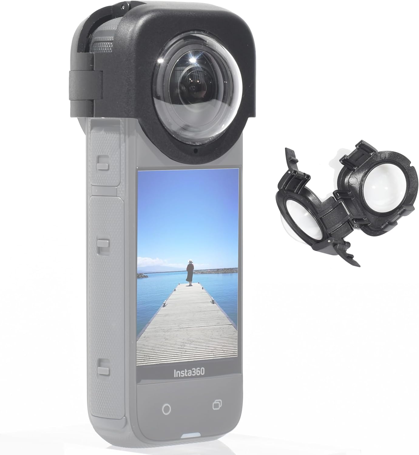Fotoleey Premium Lens Guard for Insta360 X4 Tempered Glass 9H Hardness High Light Transmittance