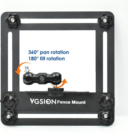 Camera Baseball Fence Mount for GoPro Hero 13, Mevo Start, Action Camera, Cell Phone, Ajustable, Secure Attachment,Support Recording While Charging Compatible with Insta360 X4, iPhone