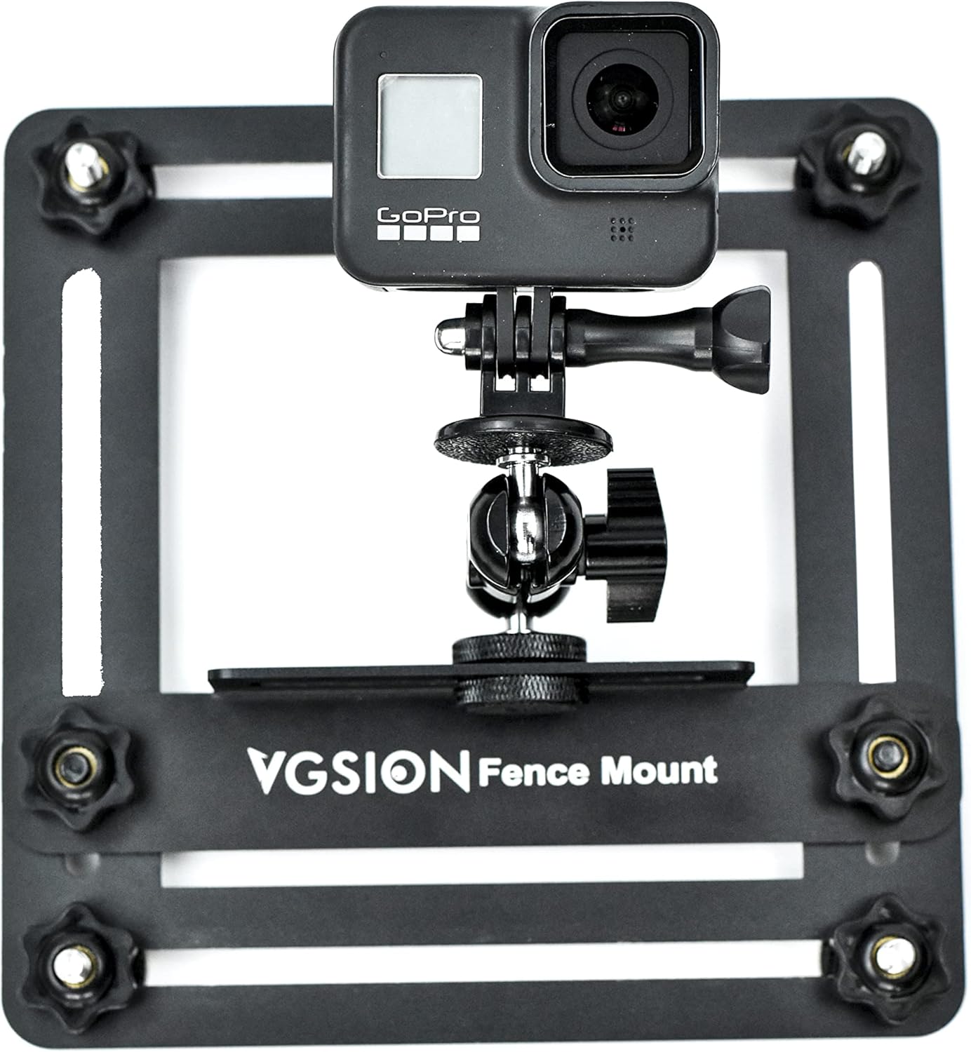 Camera Baseball Fence Mount for GoPro Hero 13, Mevo Start, Action Camera, Cell Phone, Ajustable, Secure Attachment,Support Recording While Charging Compatible with Insta360 X4, iPhone