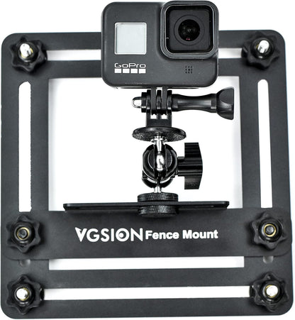 Camera Baseball Fence Mount for GoPro Hero 13, Mevo Start, Action Camera, Cell Phone, Ajustable, Secure Attachment,Support Recording While Charging Compatible with Insta360 X4, iPhone
