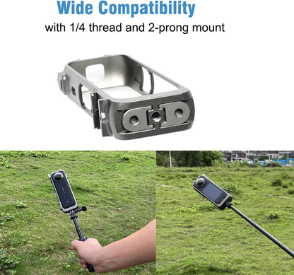Fotoleey Metal Case for Insta360 X4 with Cold-Shoe Interface