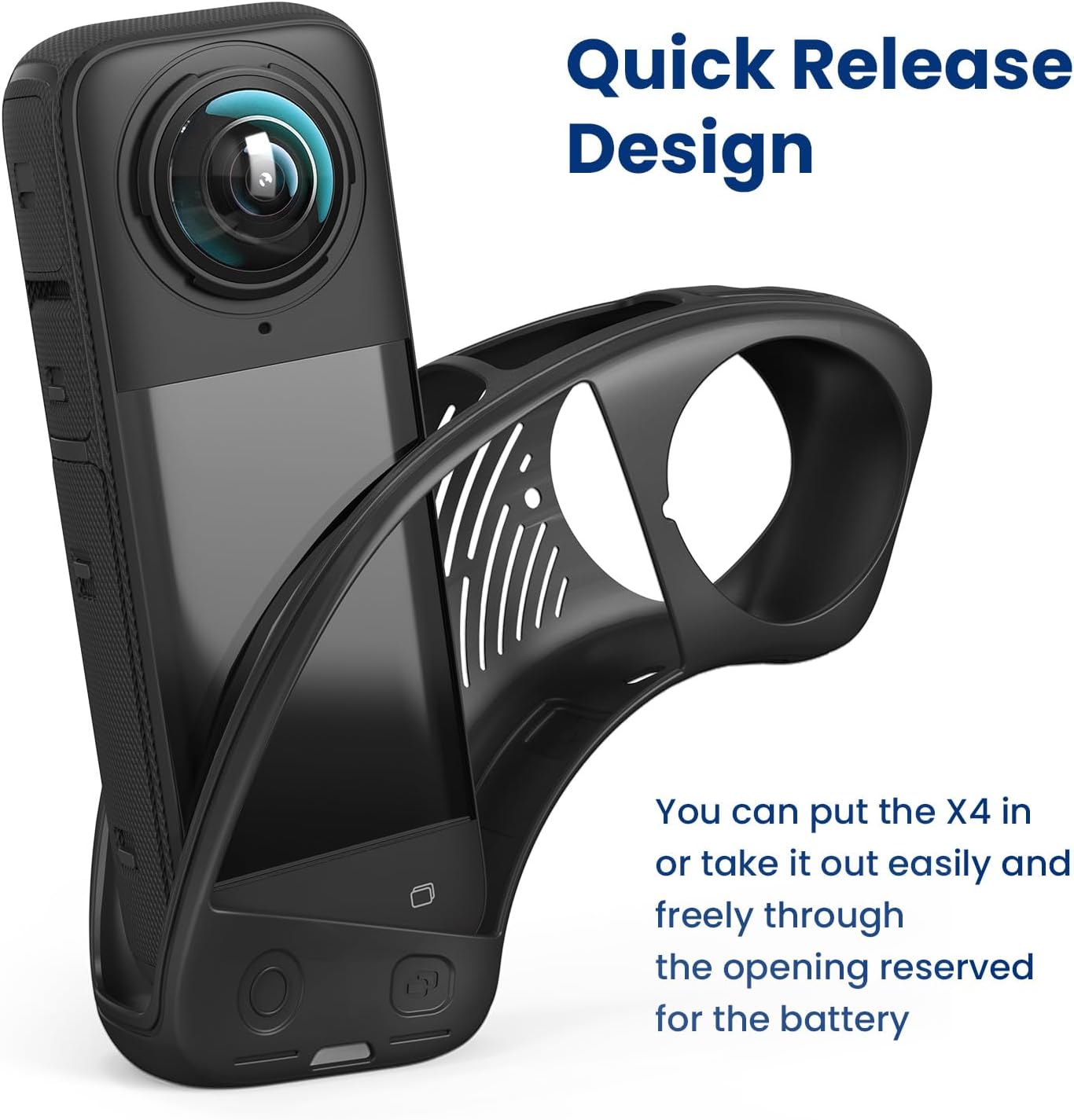 Fotoleey Silicone Case for Insta360 X4, Screen Protector for Insta 360 X4 Includes Lens Cap