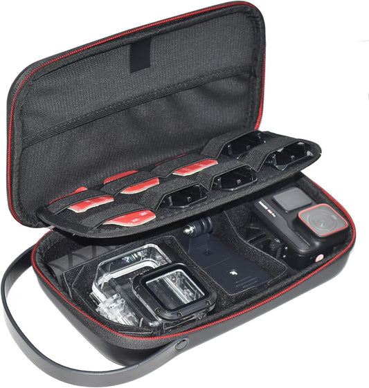 Fotoleey Carrying Case for Insta360 Ace Pro, Ace, PU Shell, Adjustable Inner Divider
