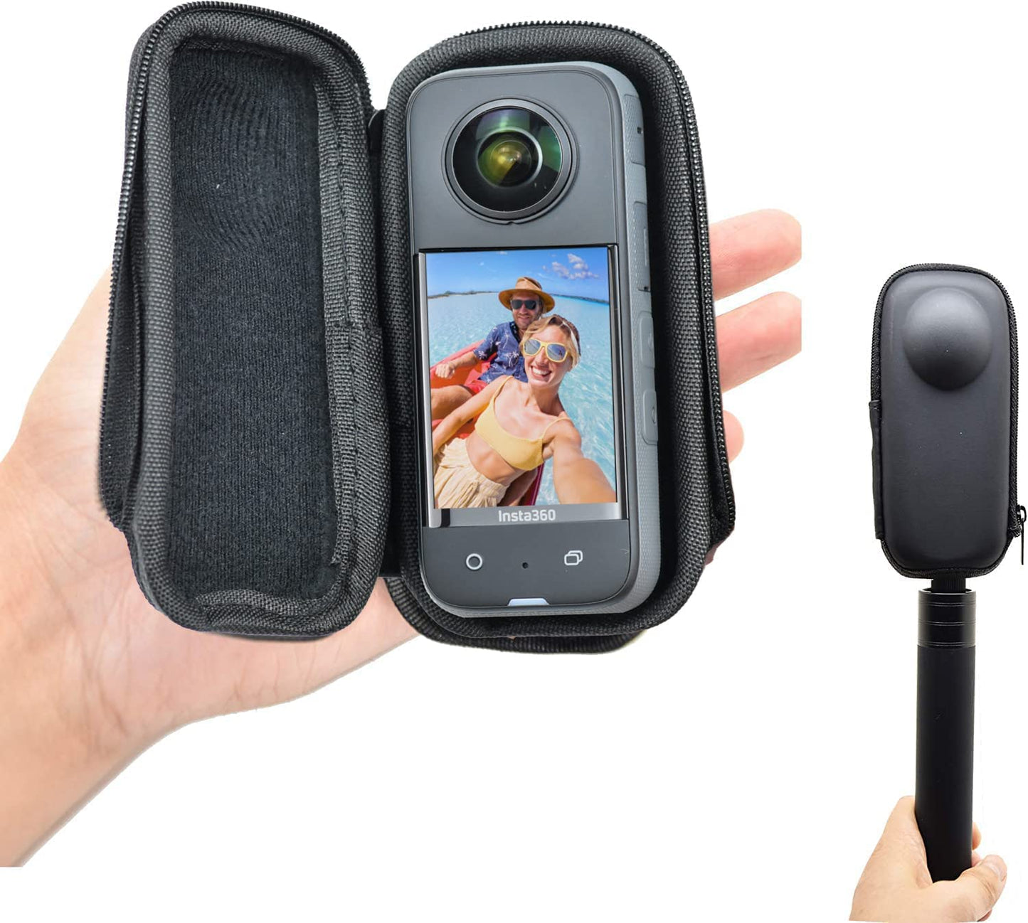 VGSION Hard Shell Portable Case Soft Sleeve Screen Protector for Insta360 X3