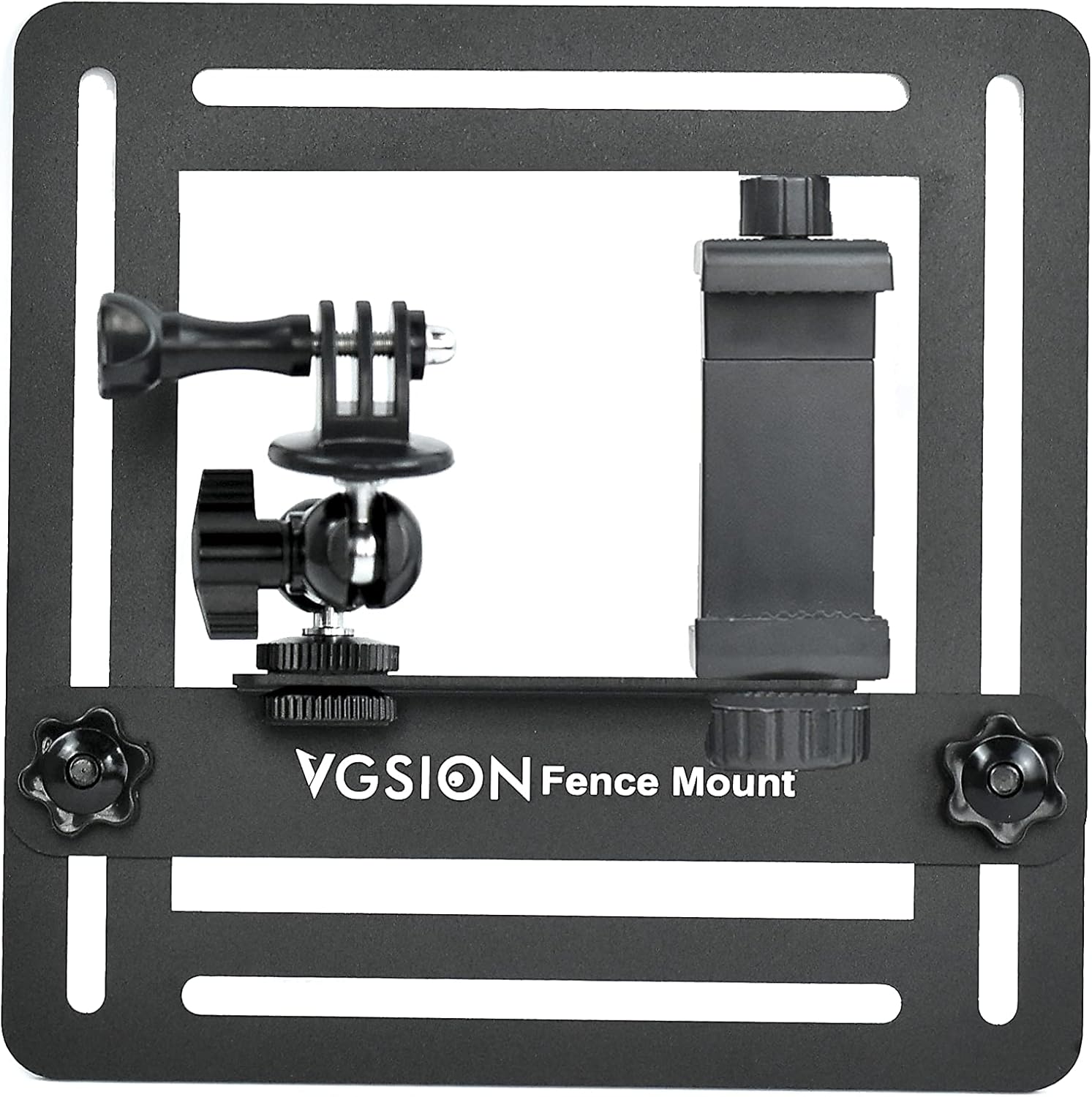 Camera Baseball Fence Mount for GoPro Hero 13, Mevo Start, Action Camera, Cell Phone, Ajustable, Secure Attachment,Support Recording While Charging Compatible with Insta360 X4, iPhone