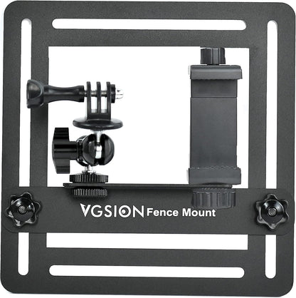 Camera Baseball Fence Mount for GoPro Hero 13, Mevo Start, Action Camera, Cell Phone, Ajustable, Secure Attachment,Support Recording While Charging Compatible with Insta360 X4, iPhone