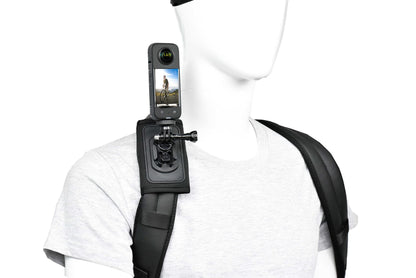 VGSION Camera Backpack Belt Mount for Insta360 One X3/ One X2/ One R / Go 2 Compatible with GoPro Hero10 /9/8/7/6 and Other Action Camera, with 1/4 Adapter