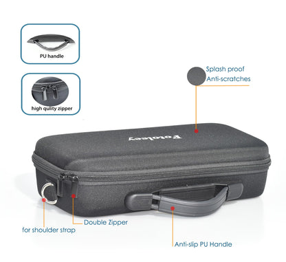 Fotoleey Carry Case for Insta360 X4 with Shoulder Strap, Handle, Nylon & EVA Material Hard Shell
