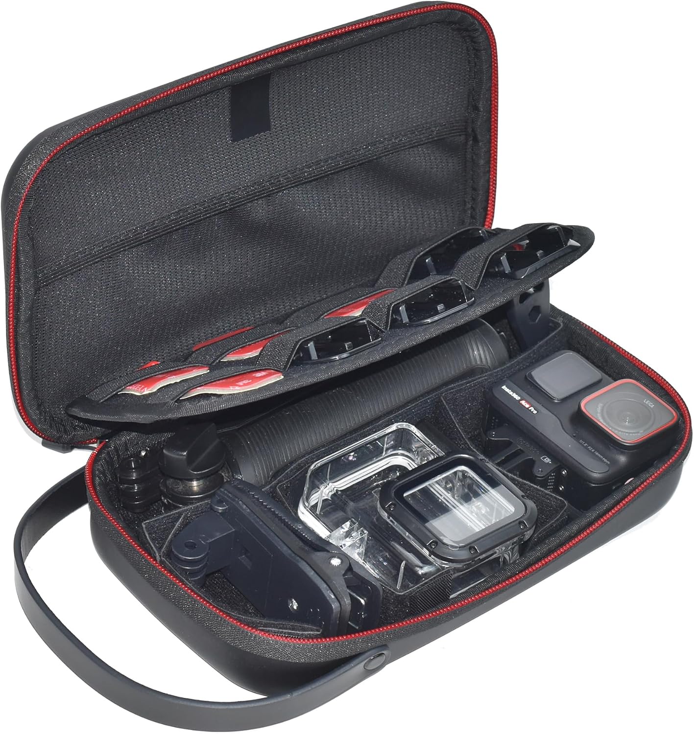 Fotoleey Carrying Case for Insta360 Ace Pro, Ace, PU Shell, Adjustable Inner Divider