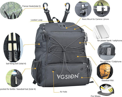 Multi-Functional Travel Backpack - Camera & Phone Holder for Adults & Youth
